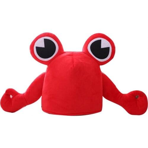 Cute Big-eyed Crab Cartoon Plush Cap Headgear Hat Photo Prop Party Cosplay Toy