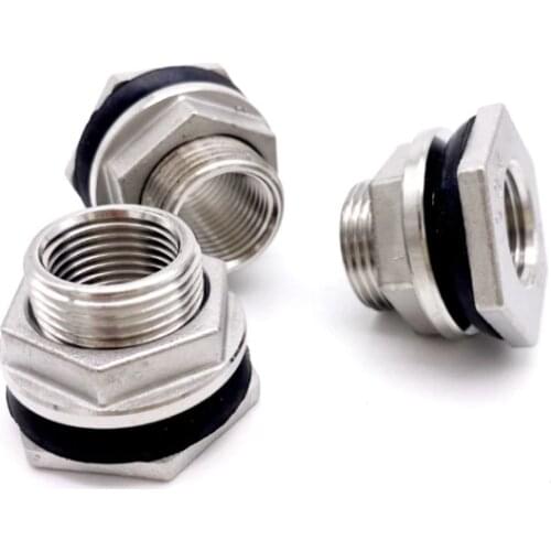 1/2''3/4''1''1-1/4''2''BSP Male Thread 304 Stainless Steel Pipe Single Loose Key Swivel Fitting Nut Water Tank Jointer Connector