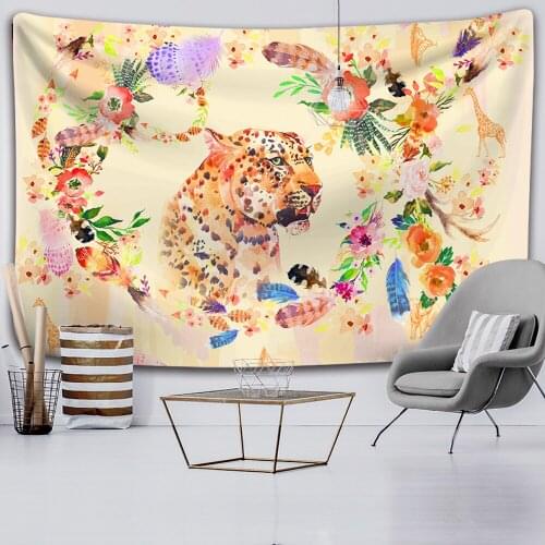 Modern simple ink painting bedroom printing tapestry animal home art decoration sofa blanket hippie bed sheet sofa blanket