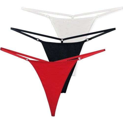 3 PCS/Lot Womens thong Sexy Cotton Panti G String For Women Double Layer Thongs Low Waist Sexy Seamless Panties For Women