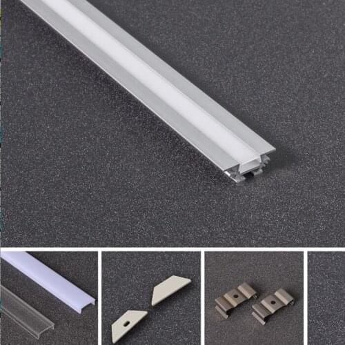 Free Shipping 70M/Lot 2M LED Aluminium Profile,Rigid Strip Channel,Recessed Flat Cabinet Bar Light 3 Years Warranty