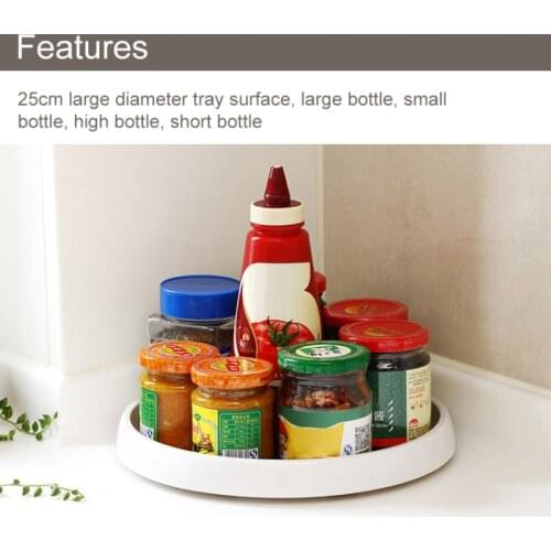 360 Rotating Spice Flavoring Bottle Rack Carousel Kitchen Revolving Storage Rack Holder Organize Kitchen Jar Holder Spice Stand