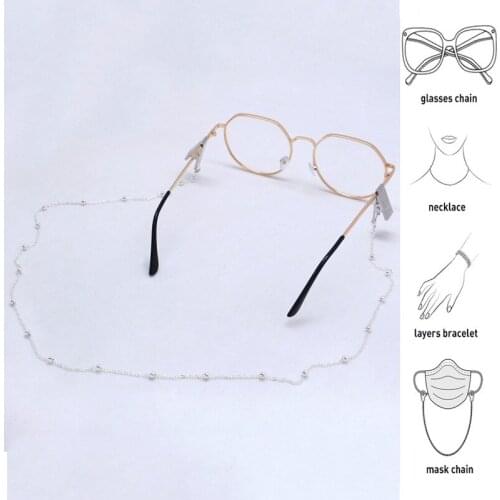 Chzimade Alloy Lobester Clasp Lanyard Band Rope Chain 70cm Handy Convenient Safety Holder Buckle Diy Mask Protector Strings