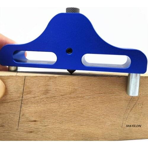 ZX-1 Aluminum Alloy Center Woodworking Center Scribe Mark Line Gauge Wood Ruled Carpenter Ruler Gauge Marking Tool