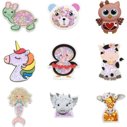 1pcs Animal Series Quicksand Sequins Acrylic Planar Resin Sequin Shakers Colorful Sequins DIY Hair Bow Craft Decoration,1Yc18534