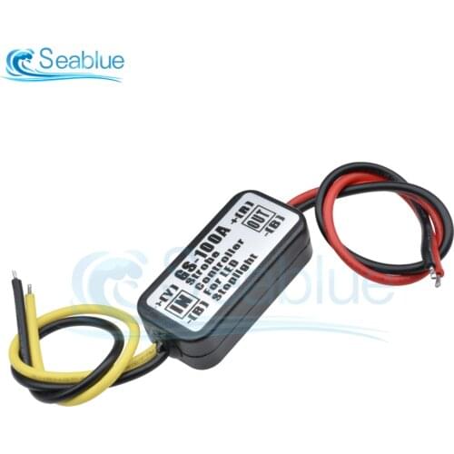 1Pcs GS-100A Brake Lights Strobe Controller LED Tail Light Controller Box With Fast and Slow Flash Warning Function