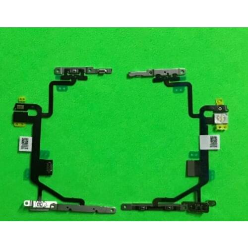 10pcs New For iphone 8 8G plus X XR XS XSMAX Power On Off Button Volume Switch Connector Flex Cable with metal Replacement parts