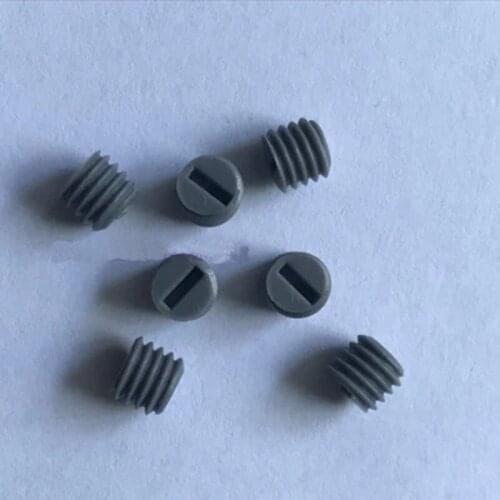 30pcs M4x6mm M5x10mm M6x10mm PVC Machine screw Headless screw Tightly slotted Flat end stop screw