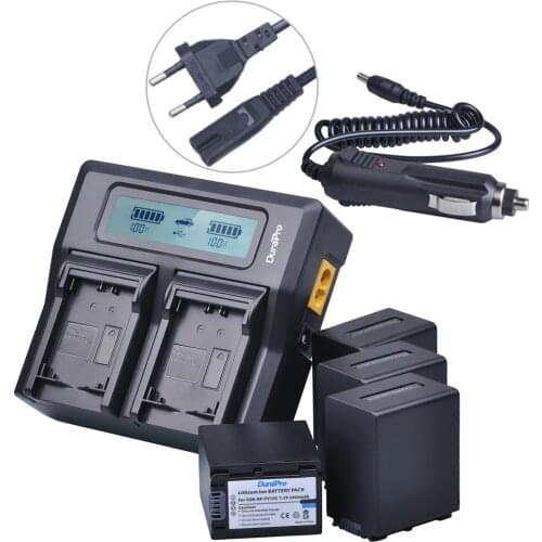 4pc 3900mAH NP-FV100 NP FV100 FV100 Rechargeable Camera Battery + LCD Qucik Charger for Sony SR10E SR11E SR12E SR42E SR45 Camera