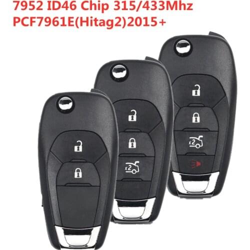 7952 ID46 Chip 315/433Mhz Remote key for/Chevrolet Aveo Cruze Malibu with ID46 for/GM 2015+ Onix Cobalt Prisma Spin S-10
