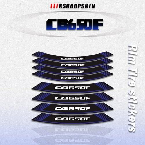 8Pcs Strips Motorcycle inner Wheel Tire Stickers Rim Tape Motorbike Decorative stickers and Decals For HONDA CB650F cb 650f