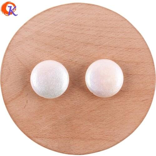Cordial Design 100Pcs 25*25mm Acrylic Beads/DIY Making/AB Effect/Imitation Pearl/Jewelry Accessories/Hand Made/Earring Findings