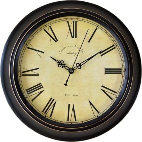 Vintage Large Wall Clock Metal American Retro Clock Mechanism Living Room Silent Creative Classic Clocks Reloj Cocina Gift FZ497