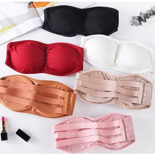 Tube Top Strapless Sexy Bra Women Bralette Push Up Lingerie Invisible Bra Seamless Underwear Brassiere Strapless Crop Top
