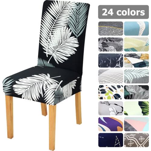 Spandex Stretch Chair Cover Printed Removable Washable Chair Covers Dining Seat Covers For Hotel Home Banquet Restaurant Hotel