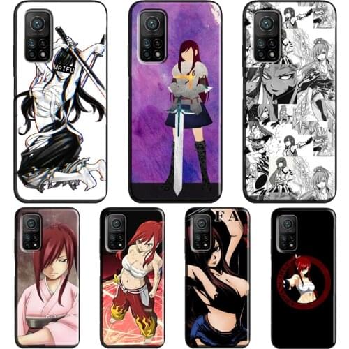 Erza Scarlet Fairy Tail Anime Case For Xiaomi Mi 11 Ultra 9 10 Lite Mi 10T Pro Note 10 Lite Cover For POCO X3 Pro M3 F3