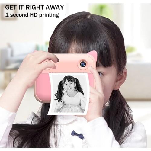 Children Camera Kids Instant Print Camera With Thermal Photo Paper 1080P Photo Video Digital Camera For Children Birthday Gifts