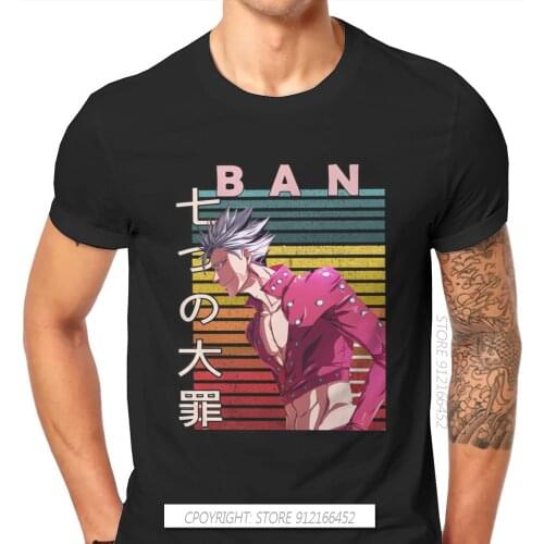 Seven Deadly Sins Anime BAN T Shirt Classic Homme High Quality Tshirt Plus Size O-Neck Streetwear