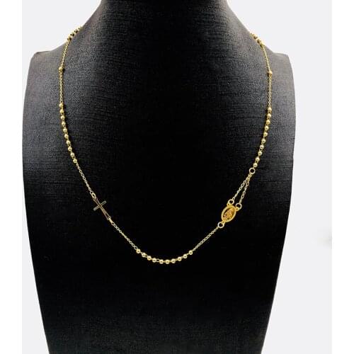 Huan Wen 3mm 50cm Men Women Stainless Steel Jesus Necklaces Chains For Christmas Gift NK062