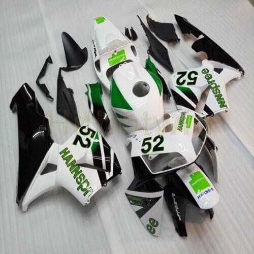 Custom motorcycle article for F5 CBR 600RR 2005 2006 CBR600RR 05 06 ABS Fairing Botls green white Injection mold M2