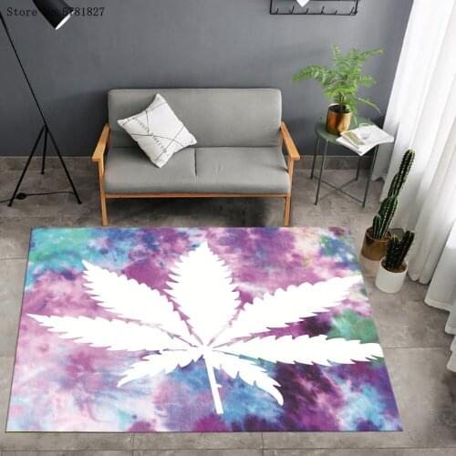 Maple Leaf Carpet 3D Print Colorful Plants Rug Home Textile Floor Carpet Kitchen Doorway Carpet For Living Room Baby Play Mat