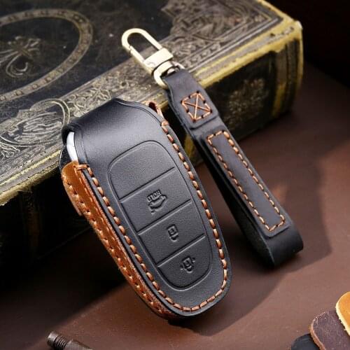 Leather Car Key Case Key Cover For Hyundai Tucson NX4 2021 2022 Car Key Case Protection