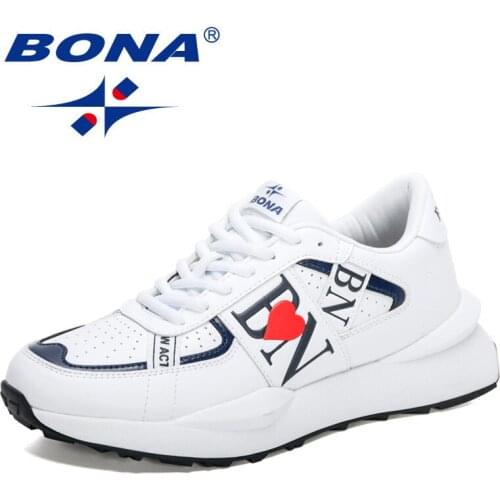 BONA 2021 New Designers Trendy Sneakers Luxury Brand Casual Shoes Men Clunky Flatform Leisure Footwear Mansculino Walking Shoes