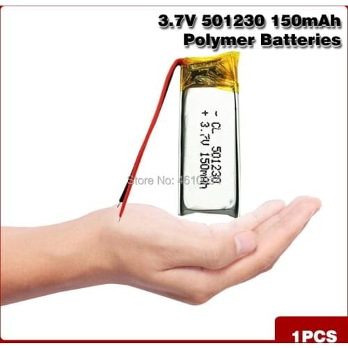 3.7V 150mAh 501230 Lithium Polymer Li-Po Rechargeable Battery For DIY Mp3 GPS bluetooth headphone headset