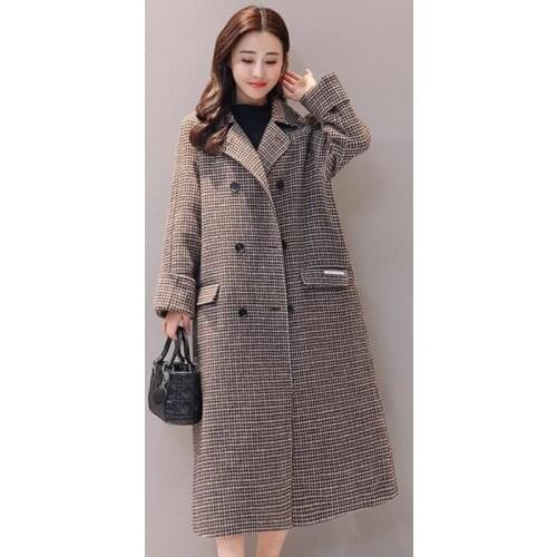 LLLmwybiao Women's Plaid Coats