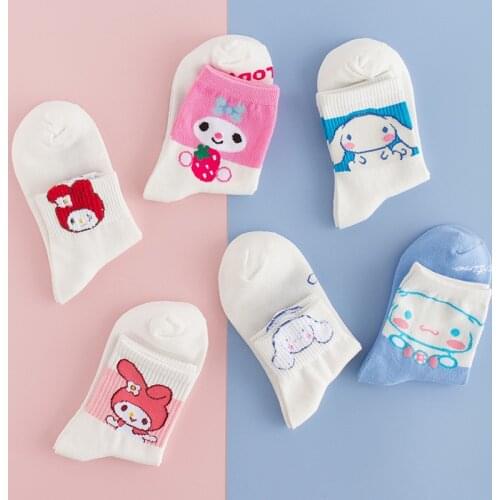 Kawaii Fashion Japanese Style Lovely Cartoon Pattern In Tube Socks for Women Cute Cotton Girlish Lolita Socks
