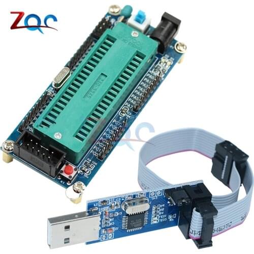 AVR ATMEGA16 Minimum System Board ATmega32 Development Board + USB ISP USBasp Programmer For ATMEL