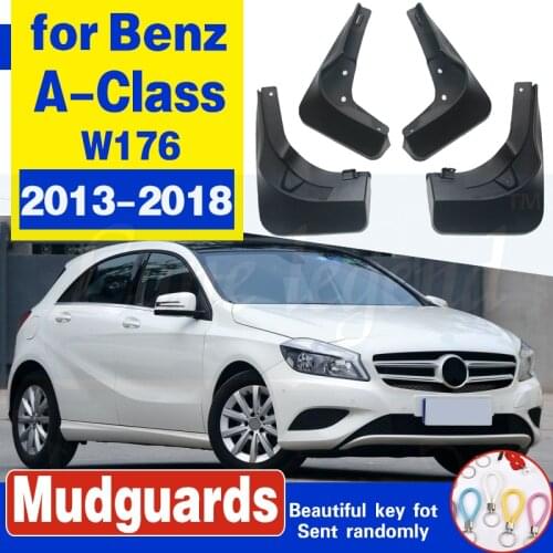 Set Molded Mud Flaps For Mercedes Benz A Class W176 A-Class Mudflaps Splash Guards Mudguards 2013 2014 2015 2016 2017 2018 A260