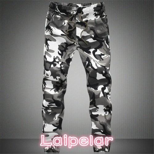 New Joggers Men Hot Sale Casual Camouflage Pants Men Quality 100% Cotton Elastic Comfortable Trousers Men Plus Size M-3XL