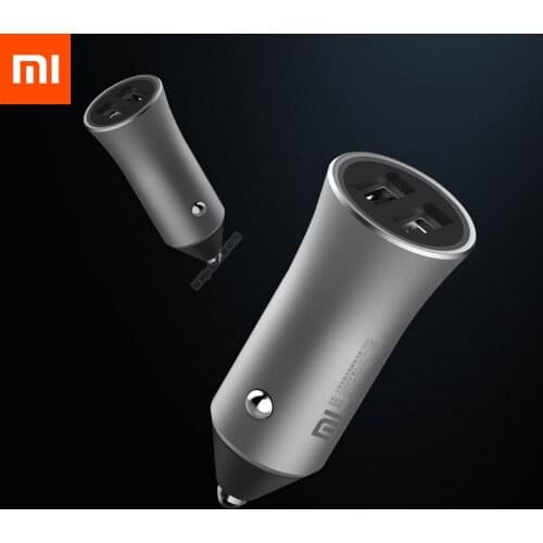 Original Xiaomi USB Car Charger Quick Charge Qualcomm Support 18W Fast Charger / Dual USB Smart Output / Light Tips 5V / 2.4A