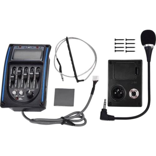 5 Bands Acoustic Guitar Pickup EQ Preamp LCD Tuner Equalizer with Mic LC-5