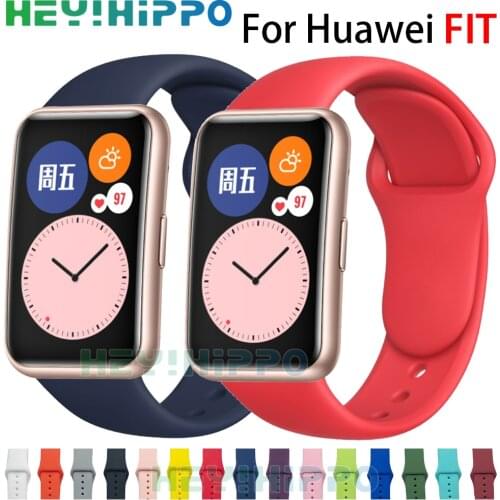 Silicone strap For Huawei watch FIT Sports soft Band for huawei fit watchband Replacement wristband Accessories