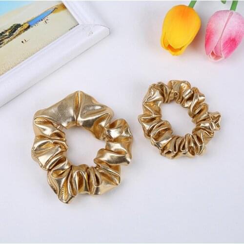 Free shipping fashion women golden rock hair bands lovely hair scrunchies girls punk hair tie accessories ponytail holder
