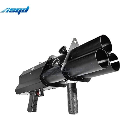 3 Heads Handheld Rainbow Firework Machine Stage Electronic Salute Gun Wedding Flower Confetti Cannon Bar Nightclub Party ASGD