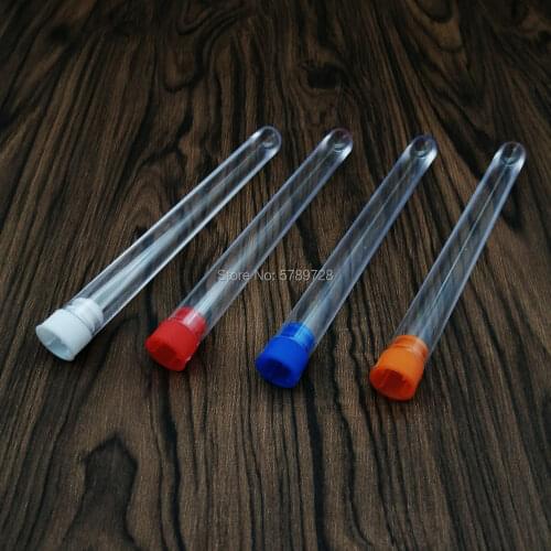 10Pcs 15x150mm School Lab Supplies,Clear Plastic Test Tubes Vials With Color Caps, Empty Scented tea Tubes,bridal shower gift