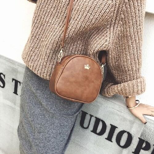 Bags for Women Mini Shoulder Bag Fashion Handbag Phone Purse Imperial Crown PU Leather Female Small Shell Crossbody Bag