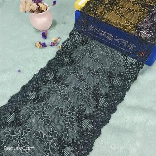 TD2832 18.5cm black elastic lace Fabric French hollow underwear stretch lace Trim DIY French hollow underwea