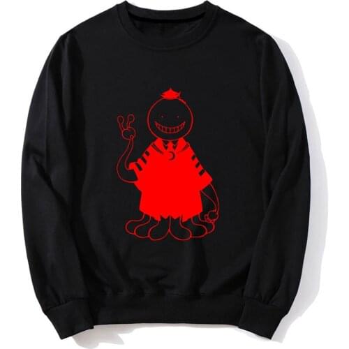 6 Color Hoodies Assassination Classroom Printing Korosensei Long Sleeve O-neck Sweatshirt Fleece Warm Tops