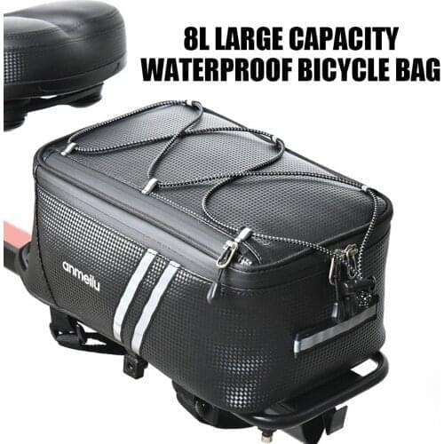 40# Bicycle Bags Bicycle Case 8l Bike Bag Waterproof Bike Bag Waterproof Rainproof Cover Dustproof Electric Back Seat Accessorie