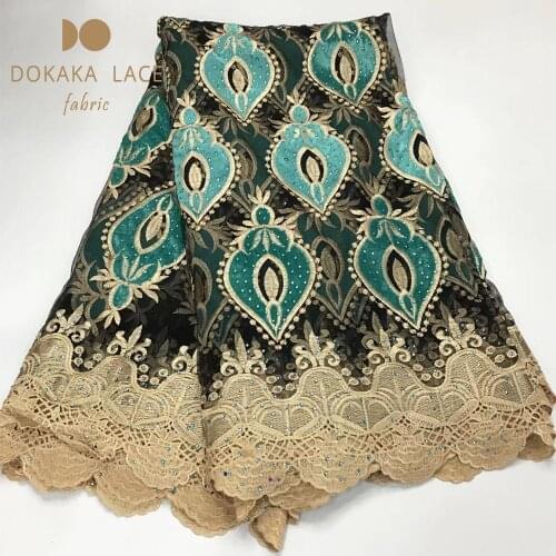 High Quality 2019 Shining Stones Velvet Cord Laces Indian French Embroidery Water Soluble Fabrics For Evening Gown Party Sewing