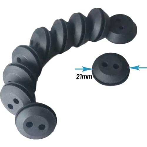 12pcs 2 Holes Fuel Tank Grommet Rubber With Fuel Line Pipe For Brush Cutter Delicate And Exquisite 10 * Rubber