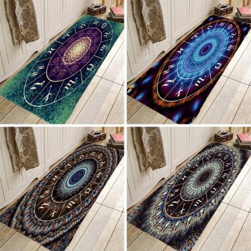 Weltexhome Mandala Mat Bohemia Rug Hallway Carpets India Mandala Boho Rugs Carpets Hipi Doormat For Kitchen Bathroom Anti-Slip