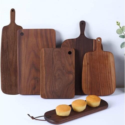 Japanese black walnut chopping board, chopping board, Wood Bread tray, Western pizza sushi steak tray , fruit board