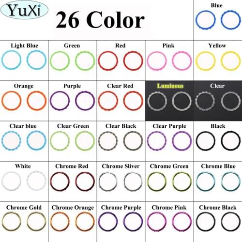 YuXi Chrome/Plastic Replacement Accent Rings For Sony Playstation 5 DualSense 5 PS5 Controller Accessories