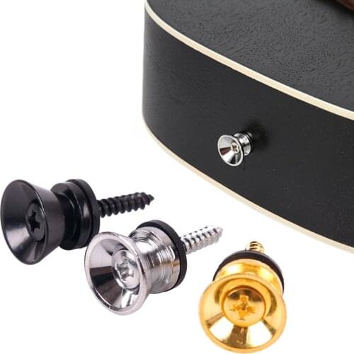 Guitar Strap Lock Strap Knobs Buttons Guitar Locking Pegs End Pins with Screws and Ferrules