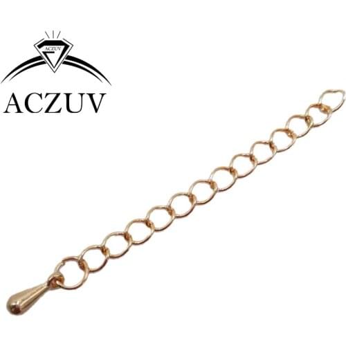 1000pcs KC Gold Color Bracelet and Necklace End Extender Chain with Tear Drop Beads Jewelry Findings DIY Accessories ECD006